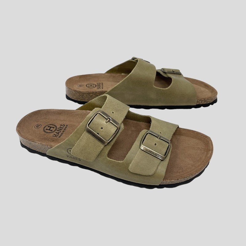 Sandalia para hombre de piel Verde – Testimu Moda