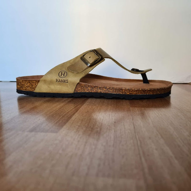 Sandalia para hombre de piel verde - Bio Itaca en testimu.com