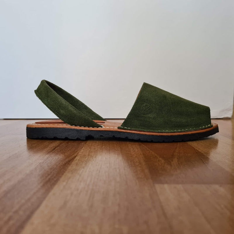 Menorquinas de Nobuck color Verde en testimu.com de T'estimu Moda