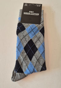 Pack 3 Calcetines de algodón para hombre en dibujos rombos en varios colores