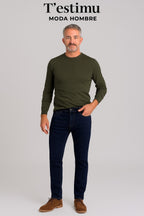 Pantalón Tejano Elástico 4 Estaciones (de tiro alto) de T'estimu Moda Hombre