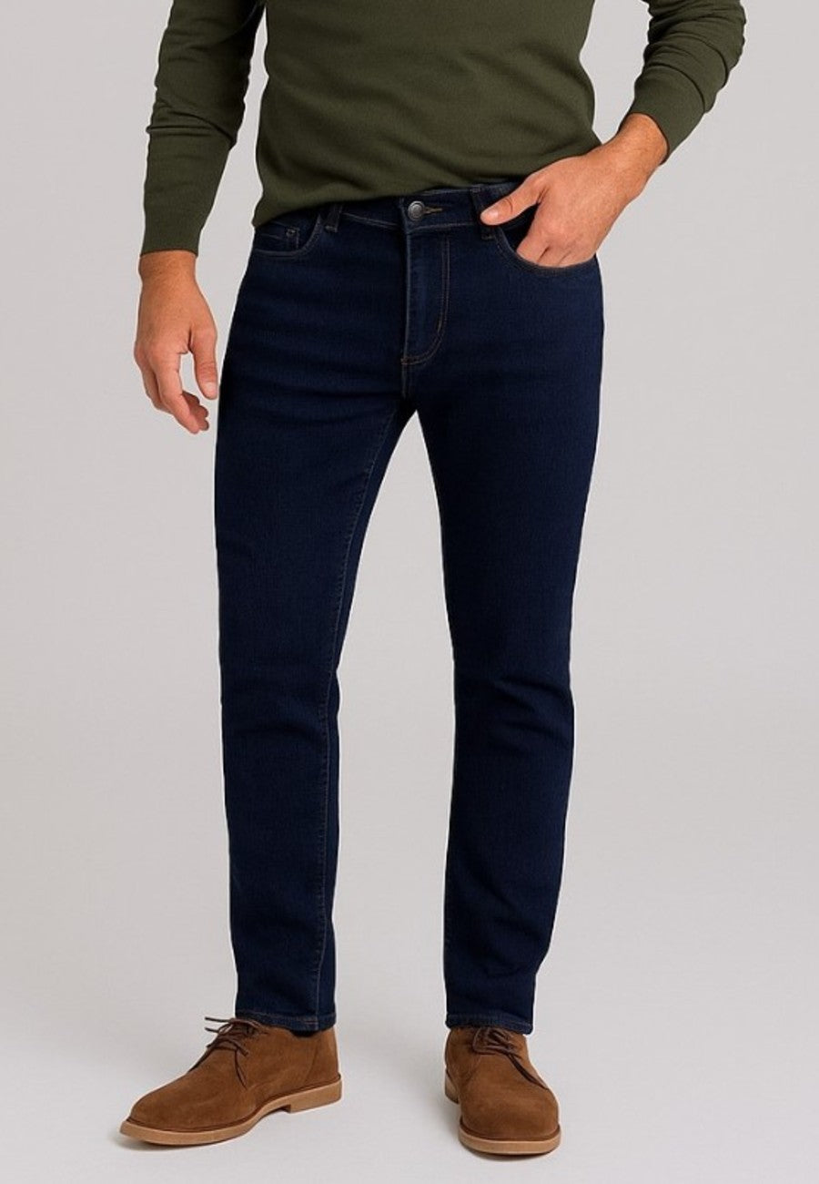 Pantalnes vaqueros de tiro alto azul oscuro modelo 4 estaciones