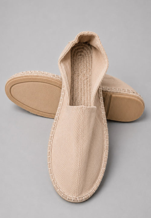 Alpargatas artesanas de yute lona de espiga beige talla 40 a la 46