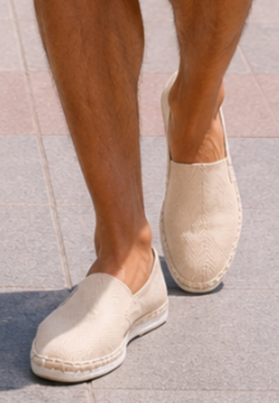 Alpargatas artesanas de yute lona de espiga beige talla 40 a la 46