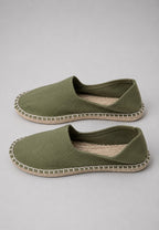 Alpargatas artesanas de yute lona de espiga verde olivo talla 40 a la 46