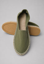 Alpargatas artesanas de yute lona de espiga verde olivo talla 40 a la 46