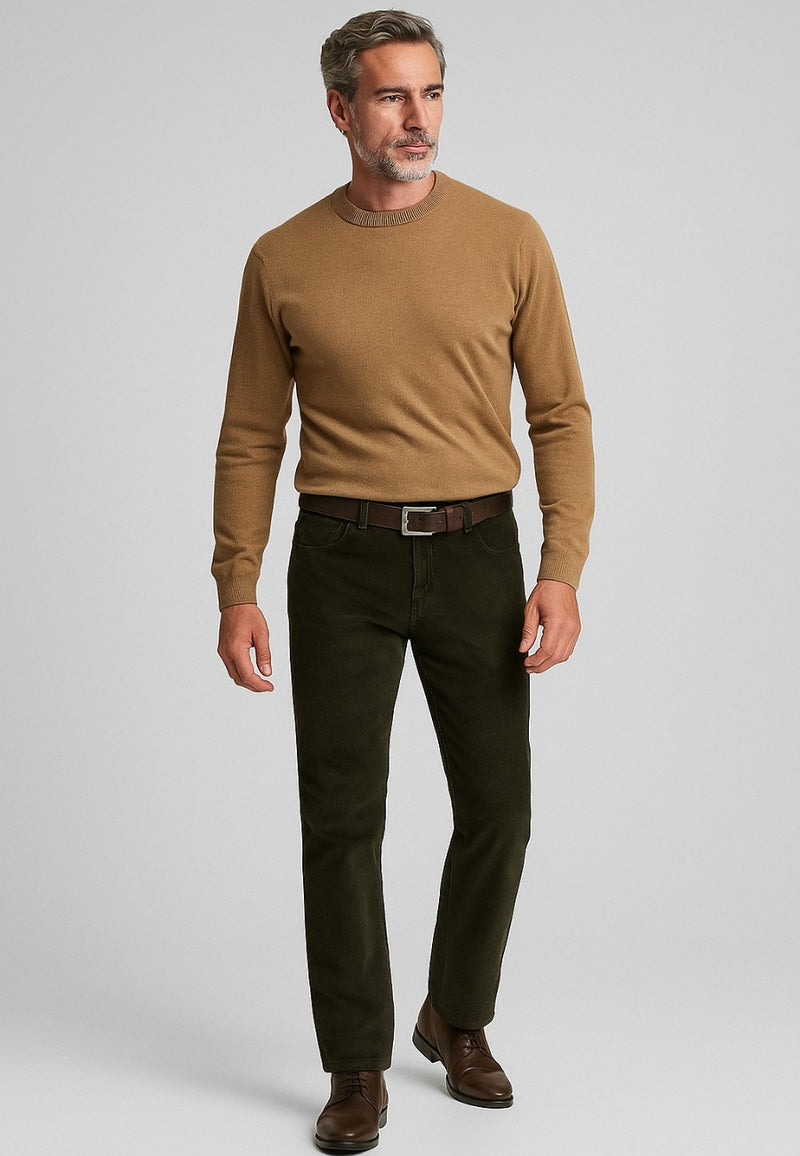 Pantalón de pana elástico Astorga verde en testimu.com de T'estimu 