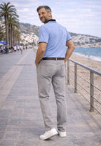 Pantalón tejano de tiro alto elástico Bahia color gris