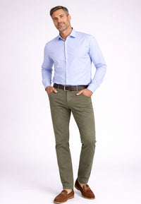 Pantalón tejano de tiro alto elástico Bahia color verde