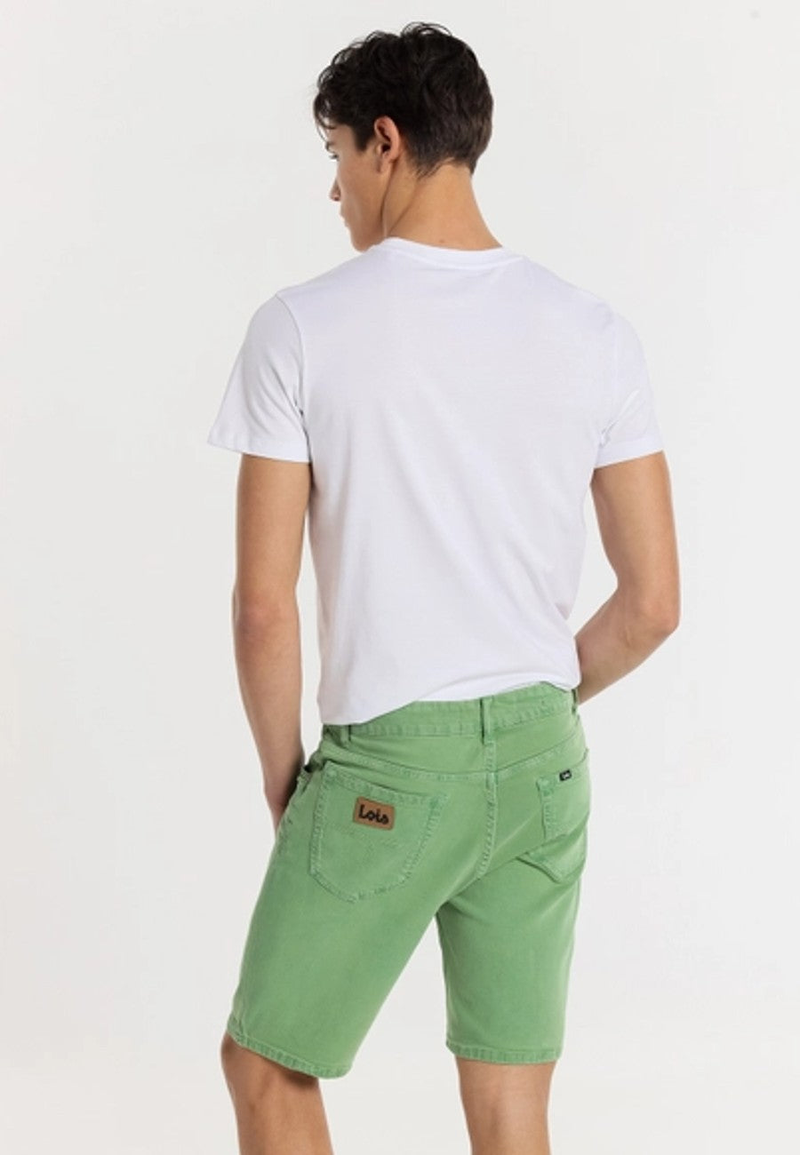 Bermudas de Hombre Jeans LOIS Verde de Tiro medio