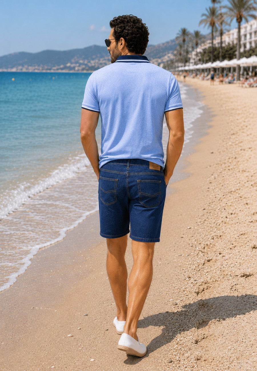 Bermudas de tejido vaquero de verano modelo 305 de Tiro alto