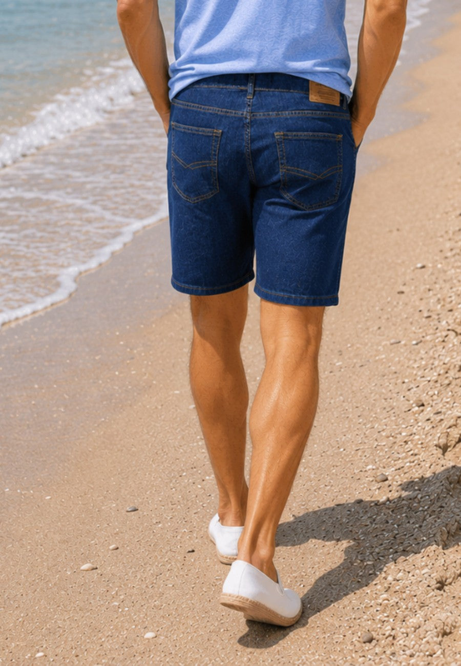 Bermudas de tejido vaquero de verano modelo 305 de Tiro alto