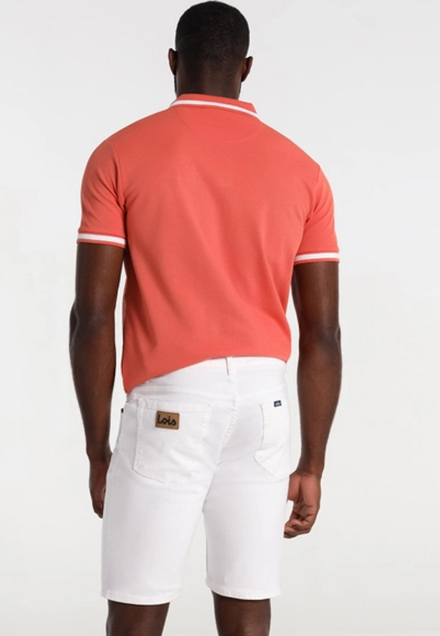 Bermudas de Hombre Jeans LOIS Blanco de Tiro medio