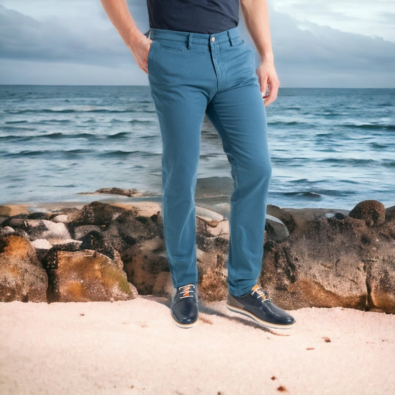 Pantalón casual tipo chino elástico de hombre - Blanes