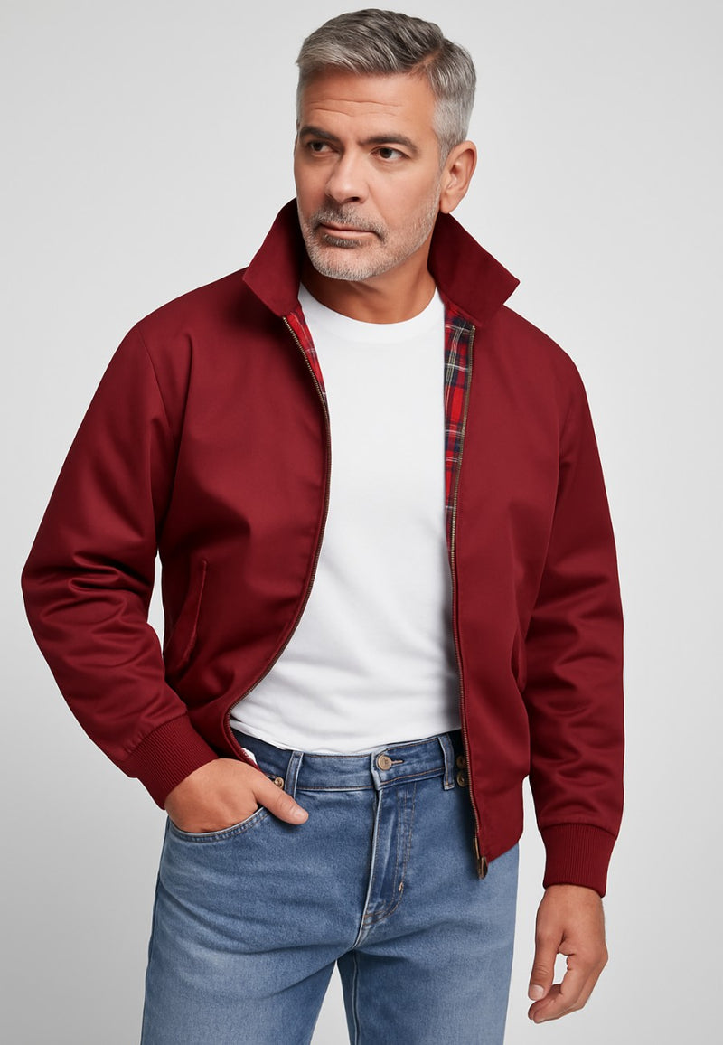 Chaqueta estilo Bomber con forro interior Inglés - Color Burdeos