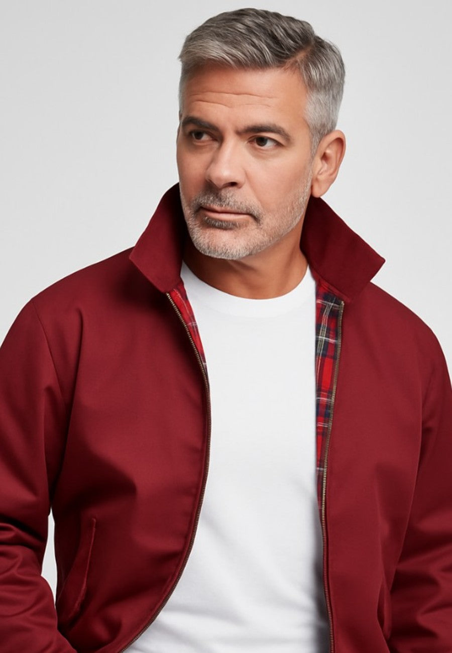 Chaqueta estilo Bomber con forro interior Inglés - Color Burdeos