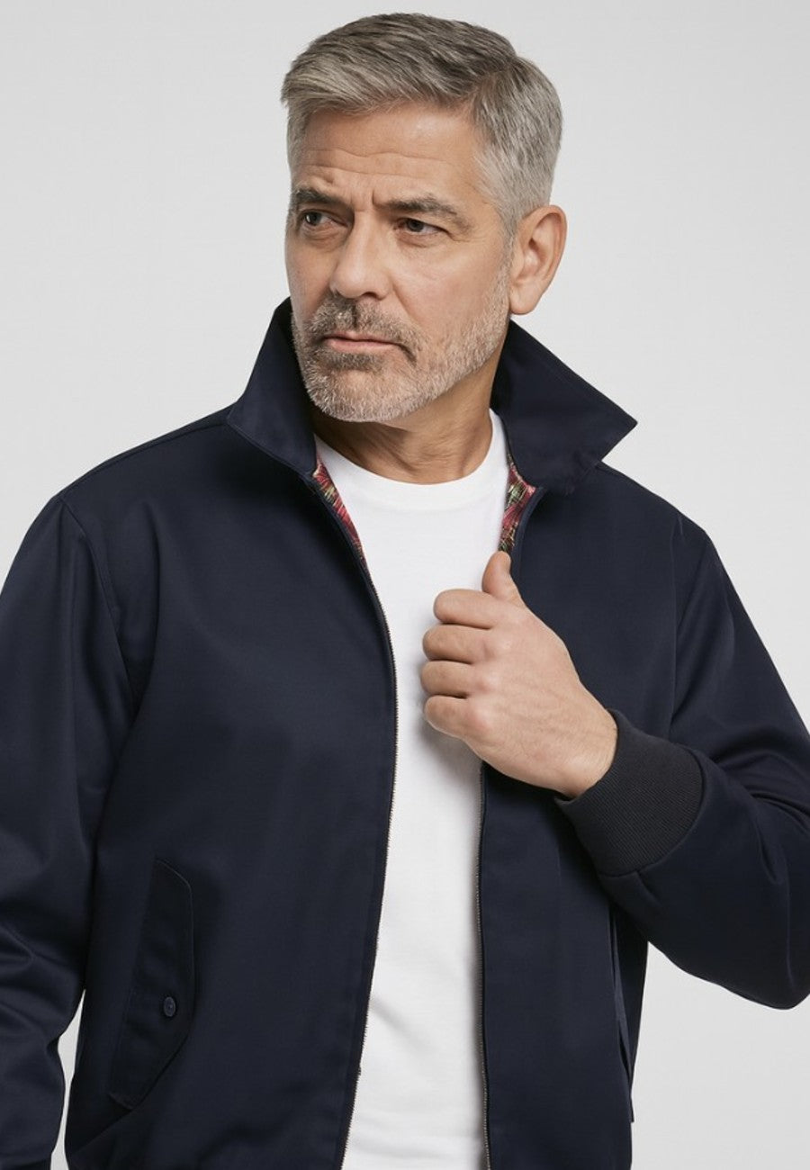 Chaqueta estilo Bomber con forro interior Inglés - Color Azul Marino