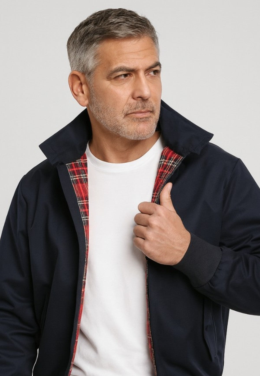 Chaqueta estilo Bomber con forro interior Inglés - Color Negro