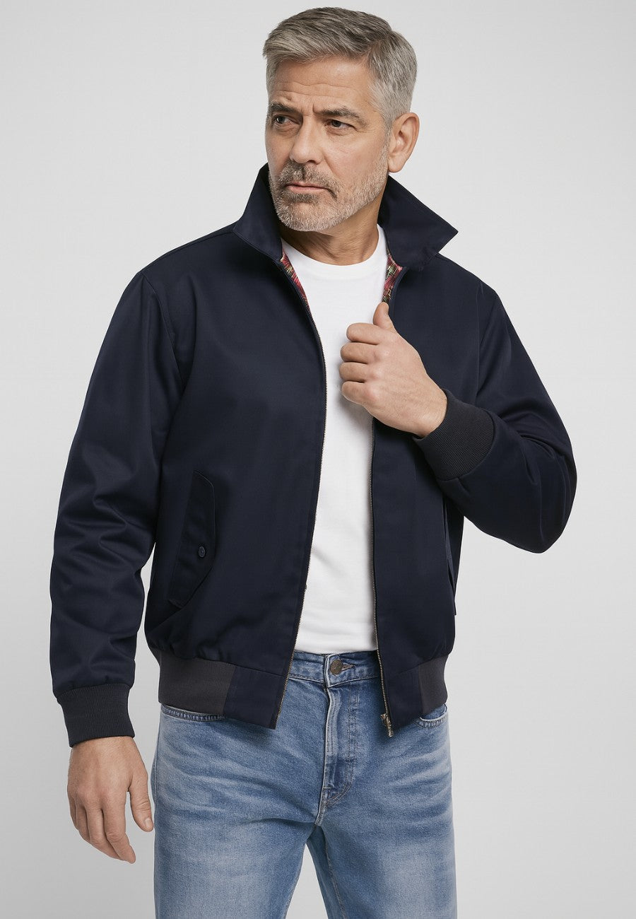 Chaqueta estilo Bomber con forro interior Inglés - Color Azul Marino