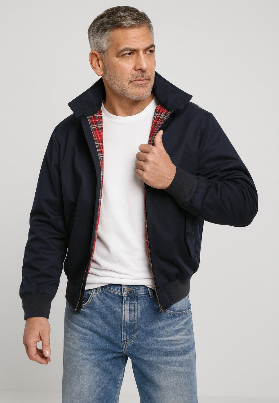 Chaqueta estilo Bomber con forro interior Inglés - Color Negro