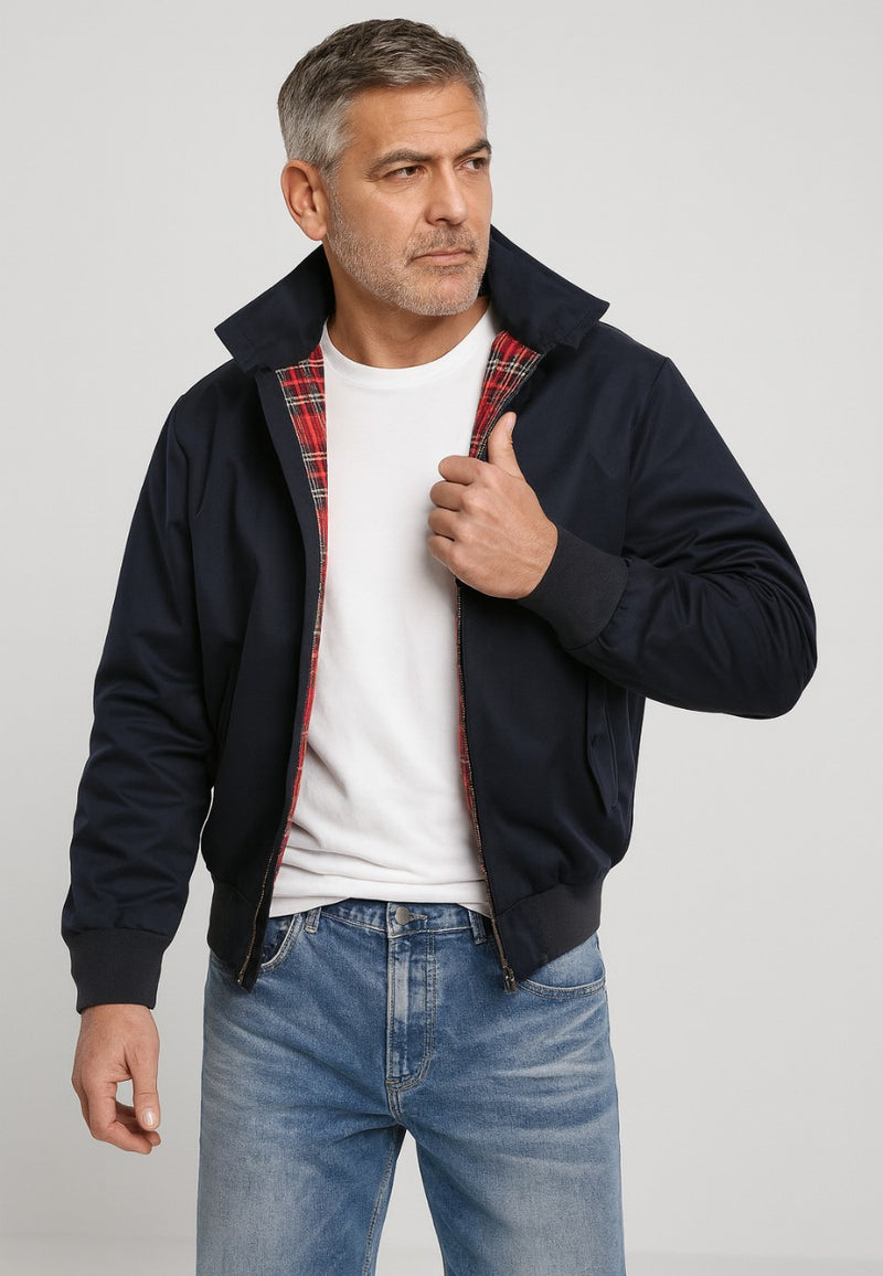 Chaqueta estilo Bomber con forro interior Inglés - Color Negro