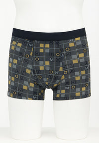 Bóxer de algodón con letras banda elástica Azul