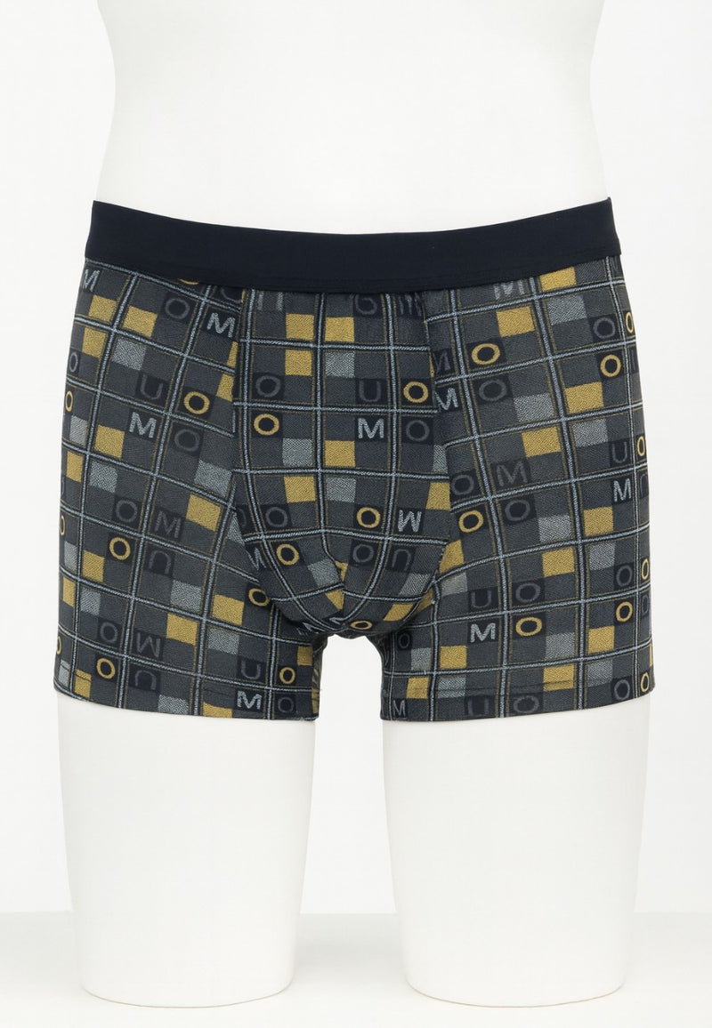 Bóxer de algodón con letras banda elástica Azul