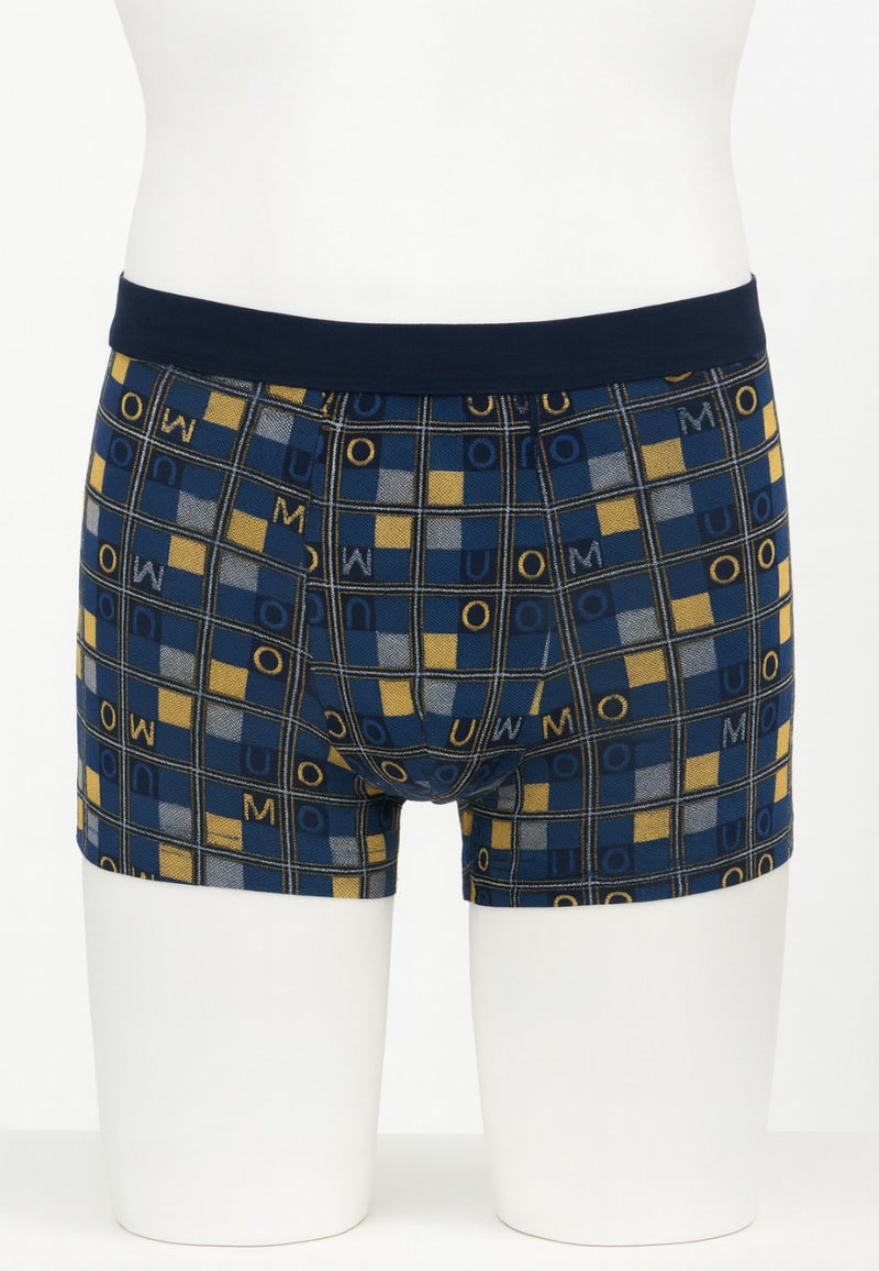 Bóxer de algodón con letras banda elástica Azul