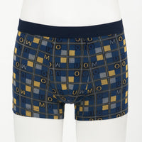 Bóxer de algodón con letras banda elástica Azul