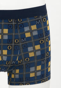 Bóxer de algodón con letras banda elástica Azul