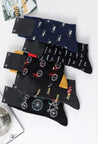 Calcetin de algodón para hombre en varios colores y dibujos Bicicleta