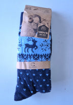 Pack de tres Calcetines de lana y angora detalles Navidad