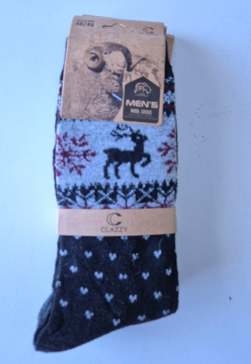 Pack de tres Calcetines de lana y angora detalles Navidad