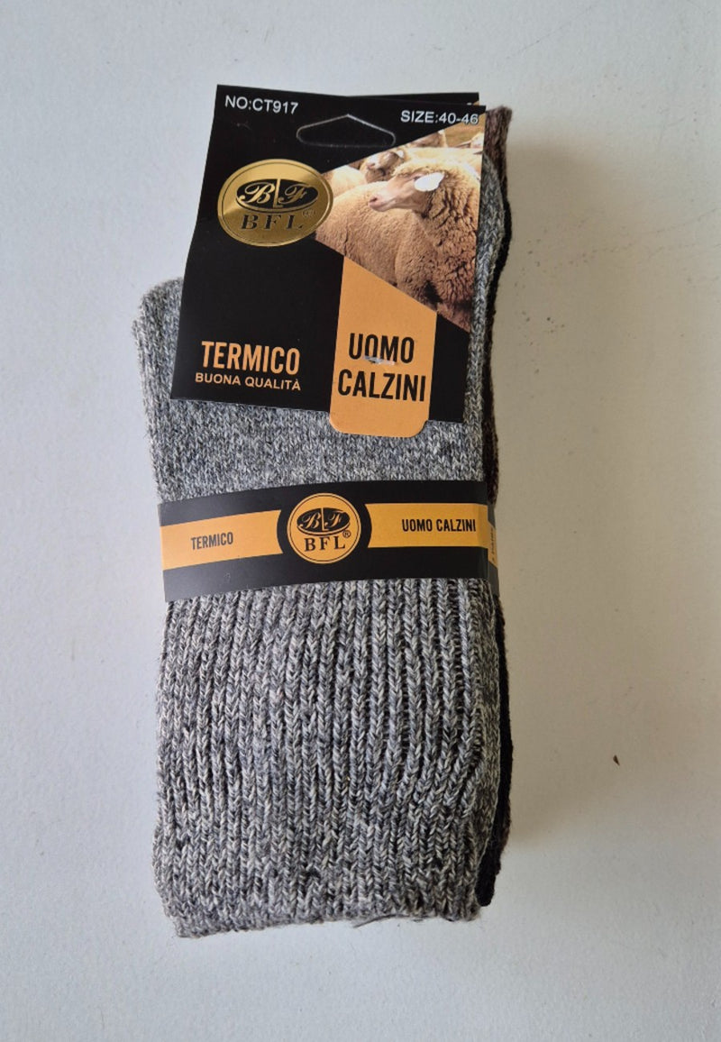 Pack de tres Calcetines de lana gruesa para hombre