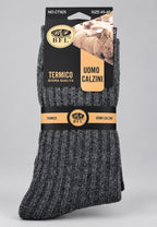 Pack de 3 Calcetines térmicos de lana, canalado para hombre