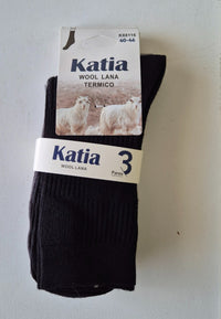 Pack de tres Calcetines de lana fina para hombre