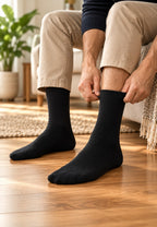 Pack de 3 calcetines de media negra de media caña para hombre
