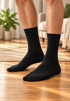 Pack de 3 calcetines de media negra de media caña para hombre