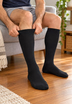 Pack de 3 calcetines de media alta negra para hombre