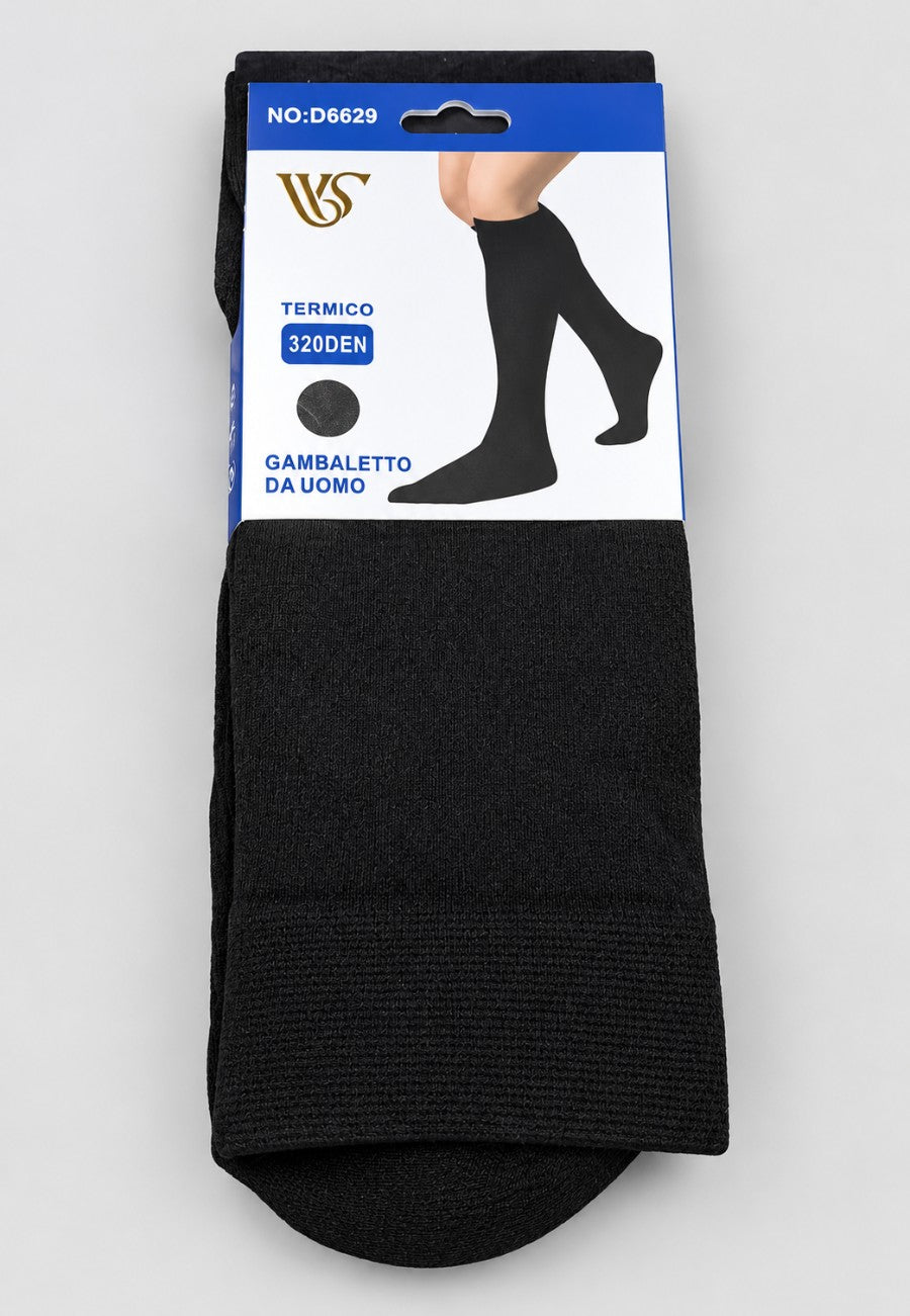 Pack de 3 calcetines de media alta negra para hombre