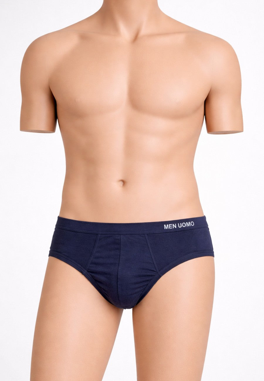 Calzoncillos azules de hombre de algodón men Uomo banda ancha