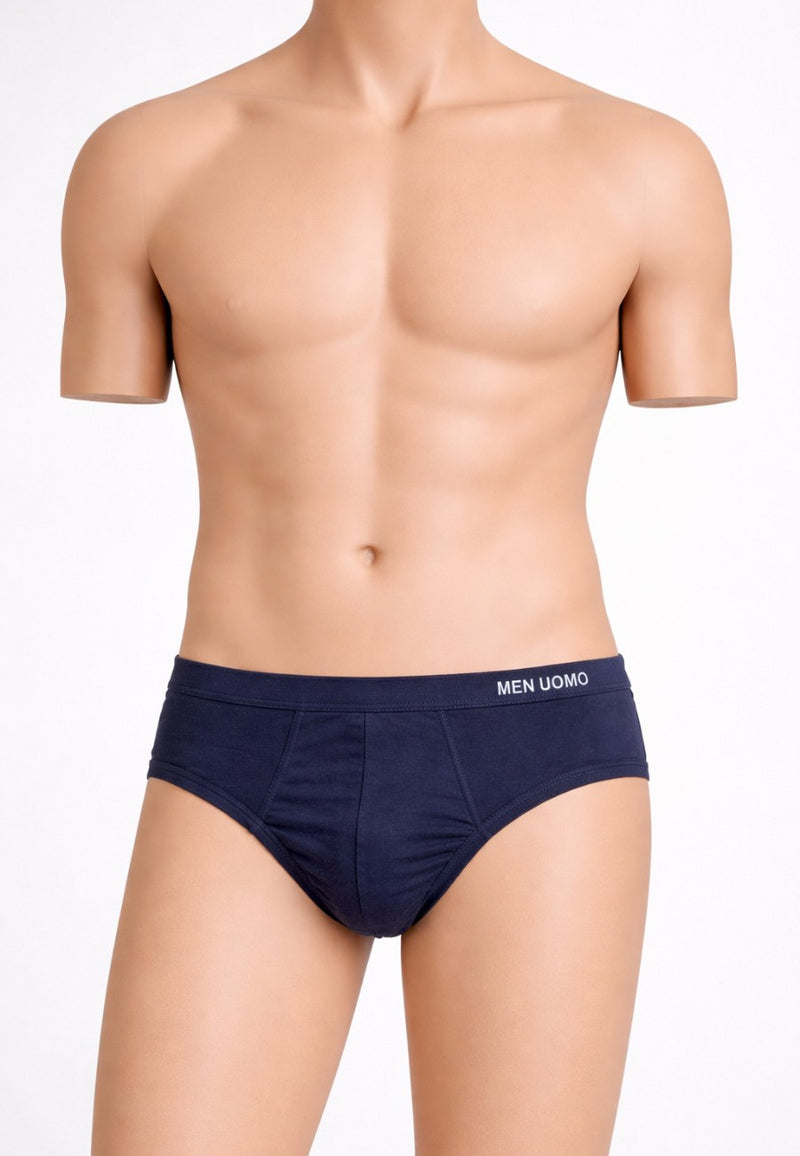 Calzoncillos azules de hombre de algodón men Uomo banda ancha