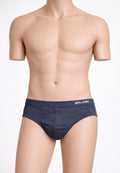 Calzoncillos gris oscuro de hombre de algodón men Uomo banda ancha