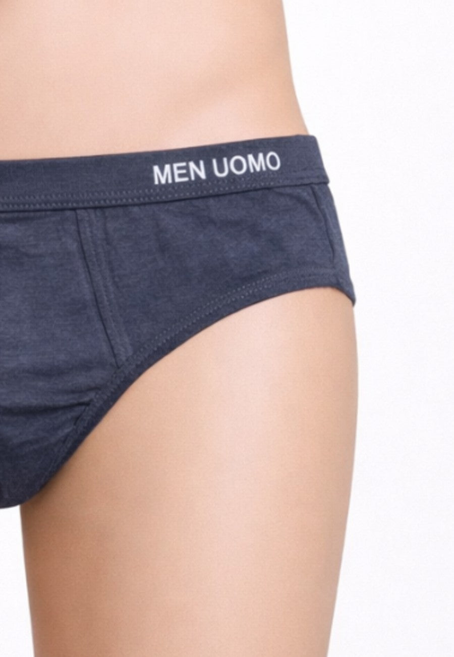 Calzoncillos gris oscuro de hombre de algodón men Uomo banda ancha