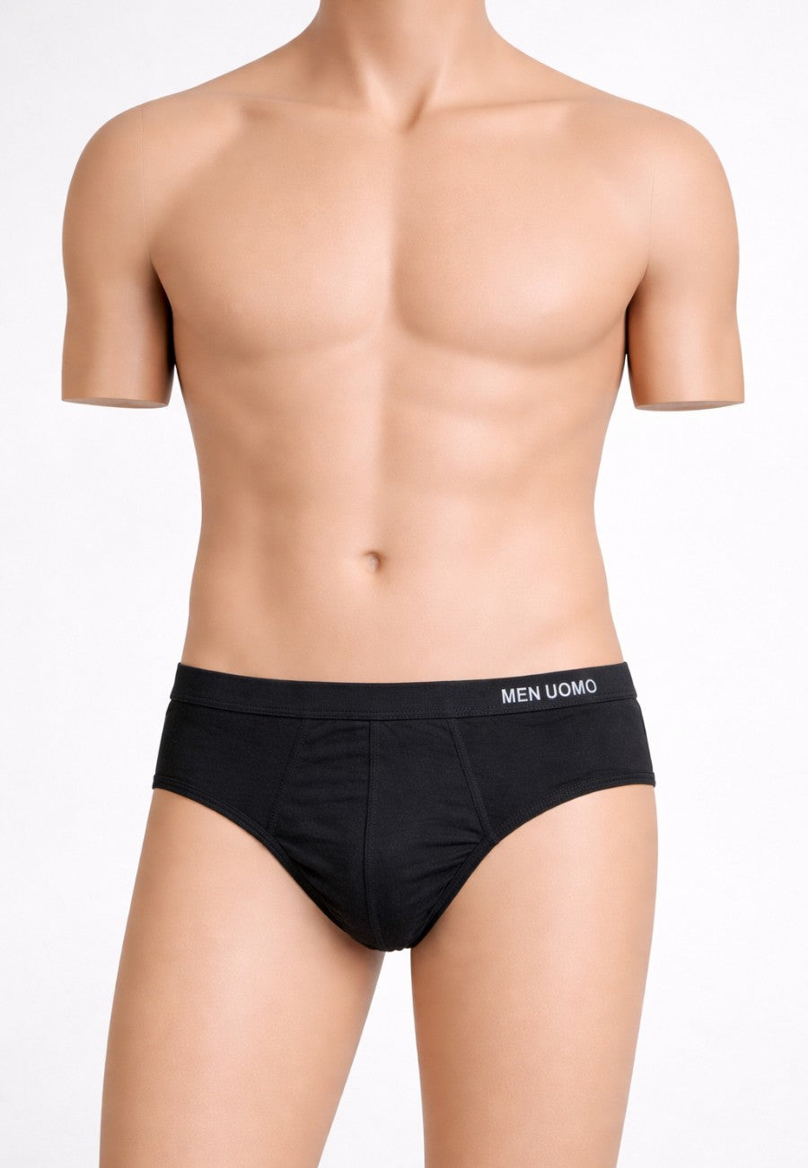 Calzoncillos negros de hombre de algodón men Uomo banda ancha