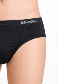 Calzoncillos negros de hombre de algodón men Uomo banda ancha