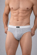 Calzoncillos de hombre de algodón canalado, gris claro