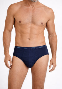 Calzoncillos azul marino de hombre de algodón Uomo banda estrecha