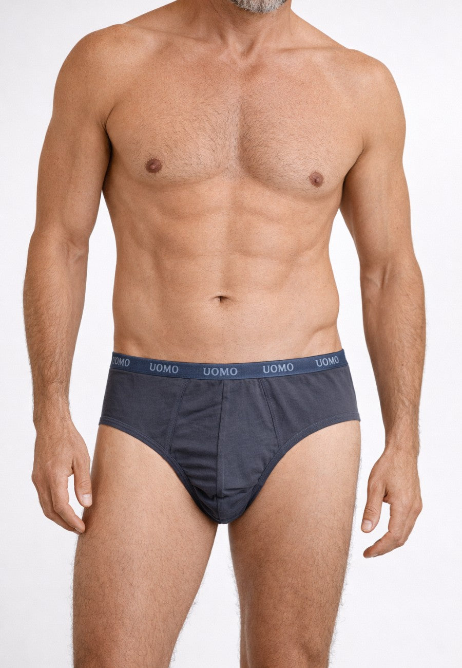 Calzoncillos grises de hombre de algodón Uomo banda estrecha