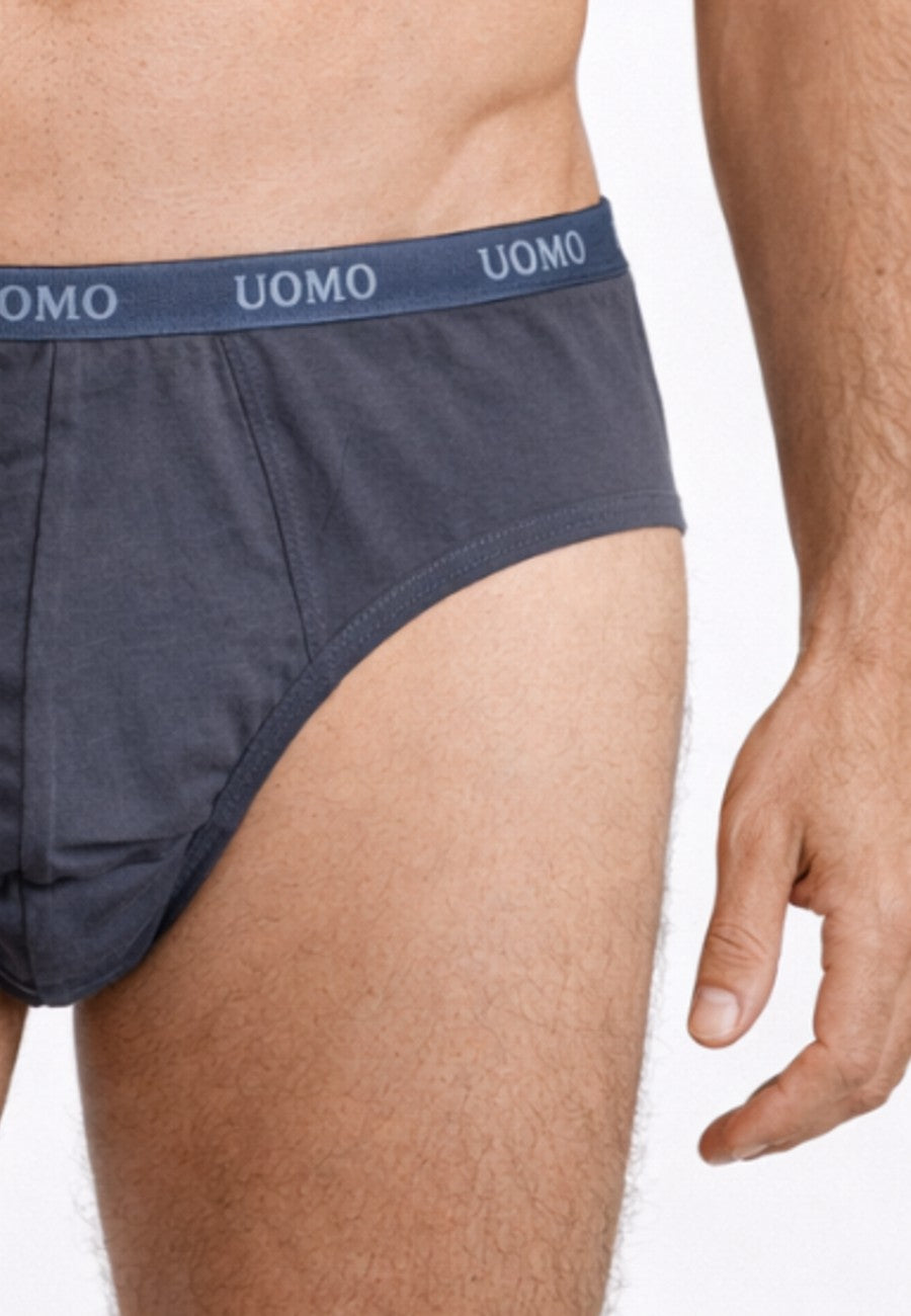 Calzoncillos grises  de hombre de algodón Uomo banda estrecha